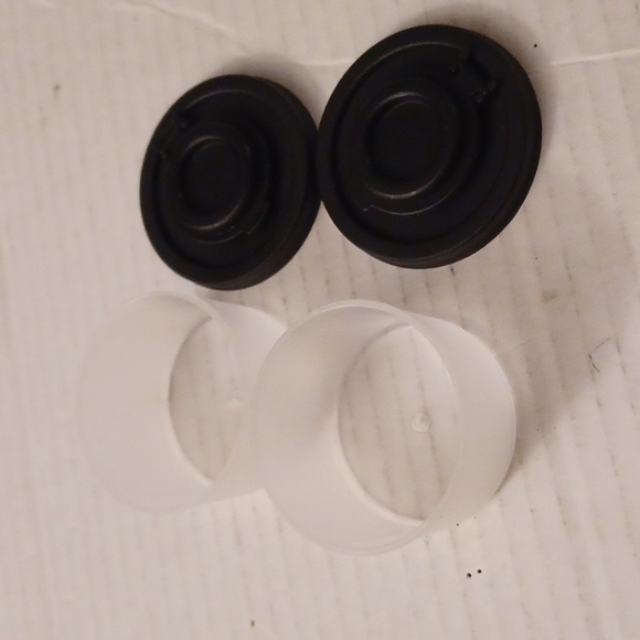 4/$30 New Mini Salt & Pepper Shakers - Black Plastic Caps - Picture 4 of 5